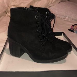 Laced up booties